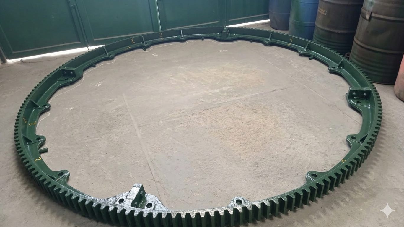 Ensamblaje circular de cremallera para tambor de curtido.